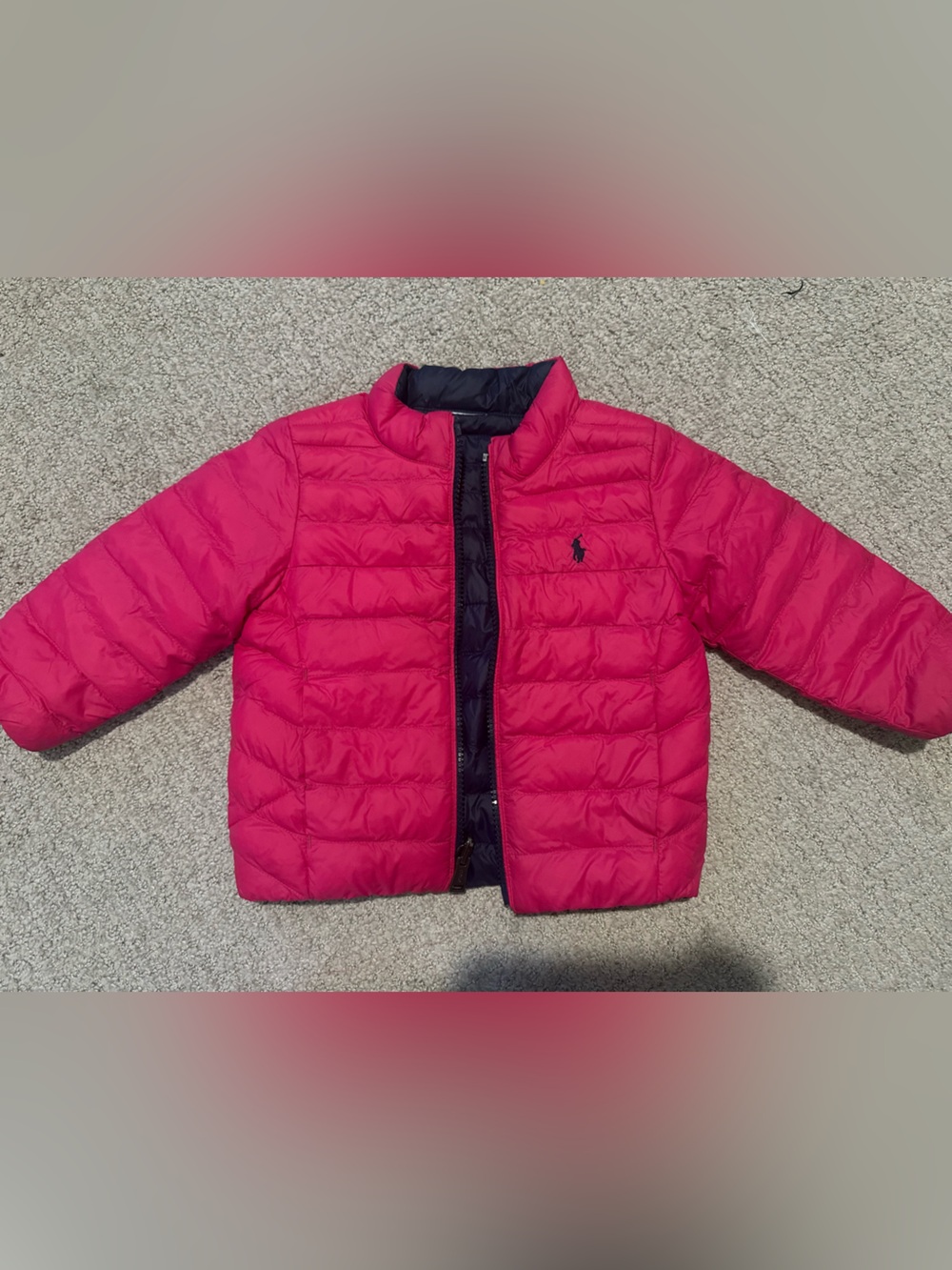 Polo by Ralph Lauren Hot Pink Quilted Kids Puffer Jacket